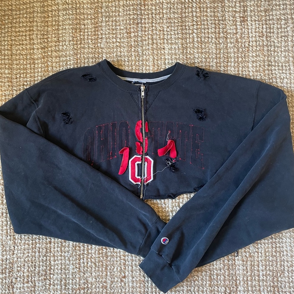 LF OHIO STATE CROPPED ZIP UP